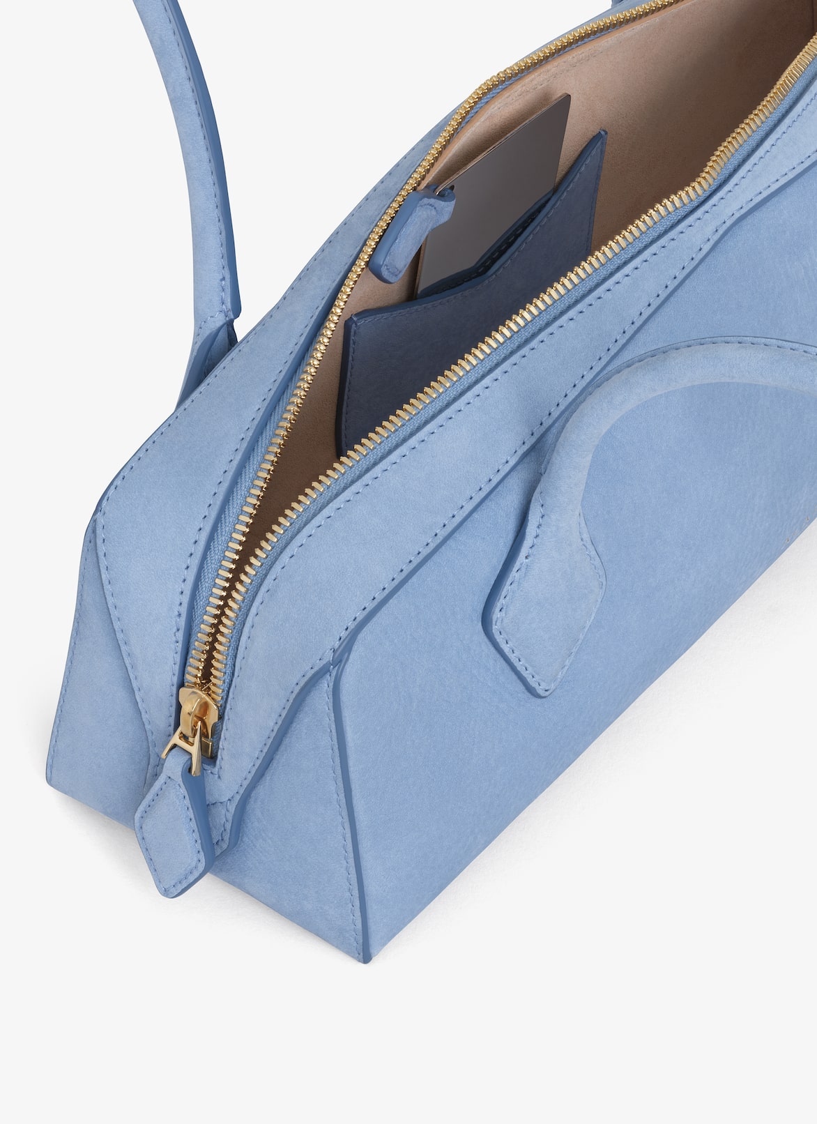 SAC LE TECKEL MEDIUM EN NUBUCK  ALAÏA SAC LE TECKEL MEDIUM EN NUBUCK  BLEU CIEL